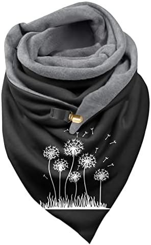 Zimski topli šalovi za žene Retro šal sa dugmadima višenamjenski pamuk termo mekani udoban trendi ležerni
