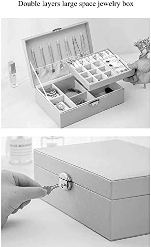 Kutija za odlaganje Kreativna kožna prijenosna višeslojna kutija za pohranu šminke PU PU sat -b -b