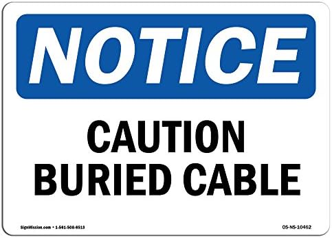 OSHA Napomena - Oprez zakopani kabl | Decal vinyl etikete | Zaštitite svoje poslovanje, gradilište, skladište