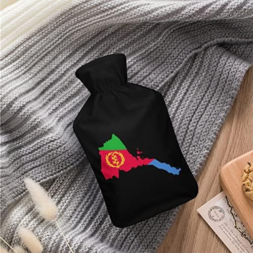 Eritreja Zastava karta topla voda flaša gumena injekcija sa toplim plišanim poklopcem za grčeve menstrualnih