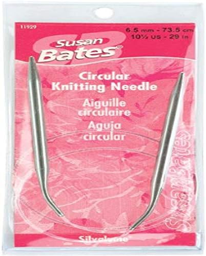 Susan Bates 29-inčna Silvalume kružna igla za pletenje, veličina 13 / 9mm