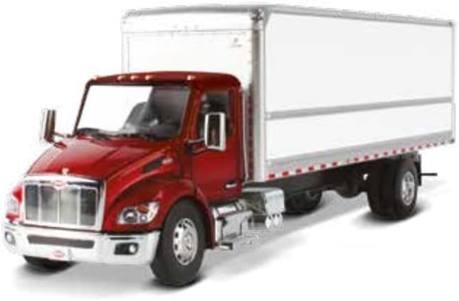 za Caterpillar za Peterbilt 536 potpis Van-Red cab & amp; Bijelo tijelo 1/32 DIECAST Truck unaprijed izgrađen Model