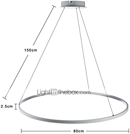 LightInTheBox moderni LED luster 31,5 prstenasti privjesak za osvjetljenje zatamnjeno sa daljinskim upravljačem