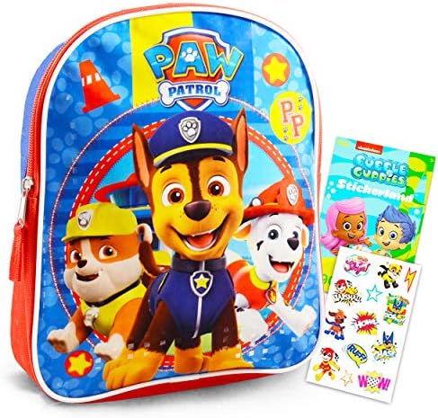 Paw Patrol ruksak za predškolsku djecu od 11 inča Mini ruksak sa naljepnicama Paw Patrol i Bubble Guppies