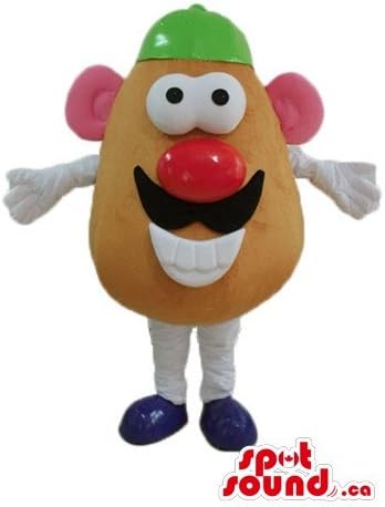 Spot sa sretnom bijesom kružnom maskotom voće američki kostim karakterna haljina