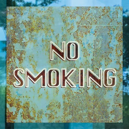CGsignLab | Ne pušenje -Host stare plavo prozor Cling 16 x16