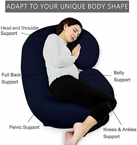 'Spancare C oblikovan jastuk za Trudničku trudnoću sa poklopcem sa patentnim zatvaračem mala težina'