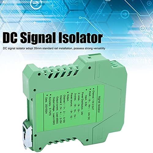 Eujgoov DC trenutni izolator signala, DIN nosač 1?u 2?od 0?5V do 0?10V GLG Voltage Transmitter PLC detect signal regenerator