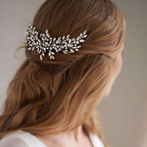 Catery Crystal Bride vjenčanje češalj za kosu srebrni Rhinestones Hair Clip Bridal Side češljevi za kosu