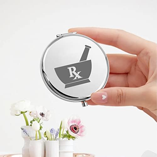 KEYCHIN Rx Farmaceutsko džepno ogledalo Apoteka Tech Appreciation pokloni kompaktno ogledalo za šminkanje