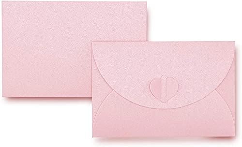 Koverte za poklon kartice, mali roze slatki & nbsp;držač za poklon kartice Mini džepovi za koverte sa kopčom