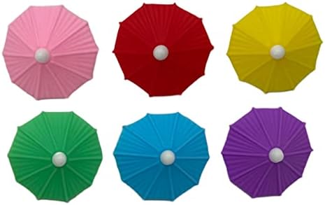 TMD maloprodajni Silikonski Mini kišobrani markeri za piće za višekratnu upotrebu, Set od 6, čaše za vino,