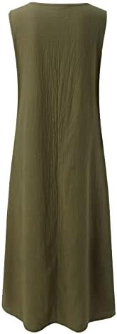Miashui Casual haljine za žene Plus Size ženske ljetne pamučne Boho Casual modne haljine bez rukava ljeto