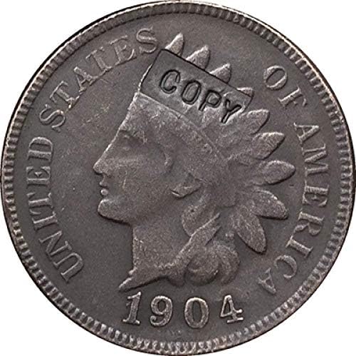 1904. Indijski glava centi kopija kopija koprivni poklon novčića novčića