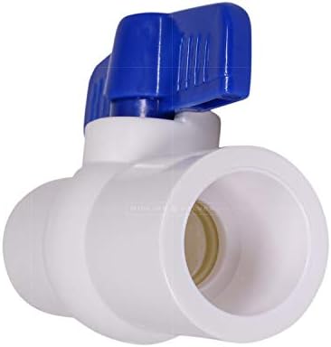 Srednji ventil PVC kuglasti ventil plava T-ručka za vodu za piće 2 in. Solvent Priključci Bijele Plastike