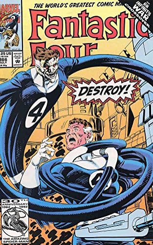 Fantastic Four 366 FN ; Marvel comic book / Infinity War Tom DeFalco