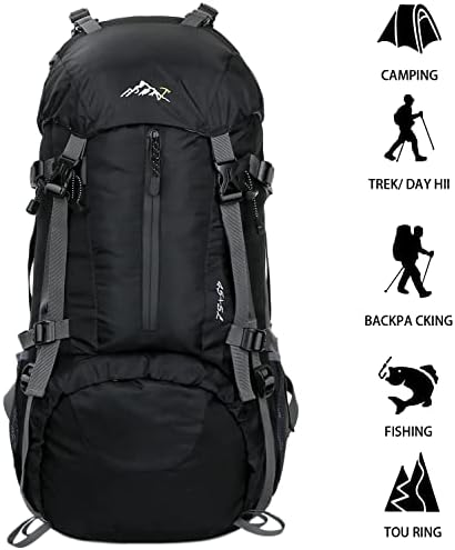 ESUP 50L Pješački ruksak Muška ruksaka za kampiranje s kišnim poklopcem 45l + 5L Lagani ruksak ruksak putni