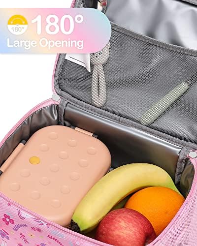 Bagseri Dječija kutija za ručak izolovana - torba za ručak za djevojčice sa ručkom za kopču - prijenosni