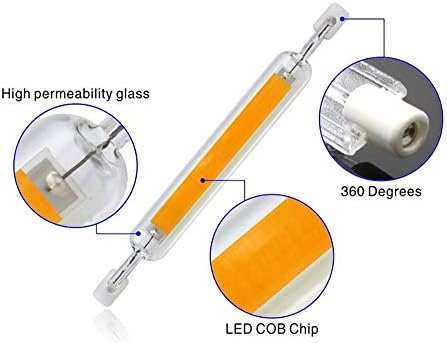 BesYouSel R7s LED sijalica 10W 118mm dvostrane LED COB sijalice 100w halogeni ekvivalent 120v J tip R7s reflektor Podesiva prirodna bijela 4000k pejzažna svjetla, pakovanje od 4
