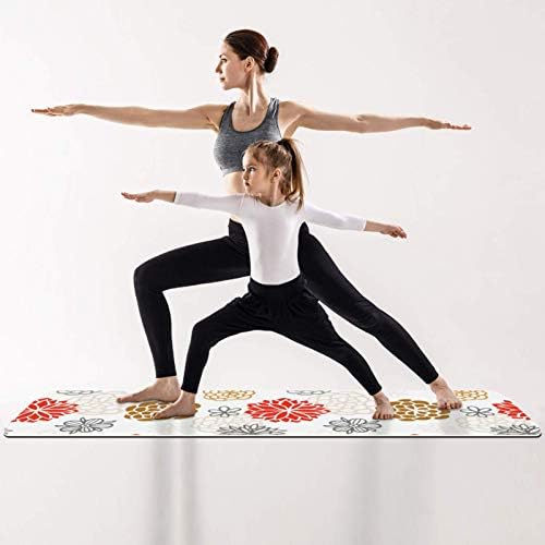 Unicey debela neklizajuća Vježba & amp; fitnes 1/4 prostirka za jogu sa simpatičnim japanskim cvijećem uzorak