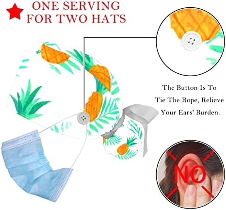 2 Pakirajte radne kape sa gumbom, vrane koje lete na bijeloj pozadini Bouffant piling šešire žene duge kose