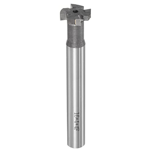 uxcell T-Slot glodalice, 4mm dubina 16mm rezni prečnik 10mm drška Volfram karbid vrh 4 Flaute T Slot krajnji