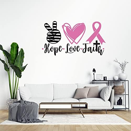 Svjesnost o raku dojke Nada Love Faith Vinyl zid naljepnica ružičasta zidna naljepnica Finame Warcer Dekorativne