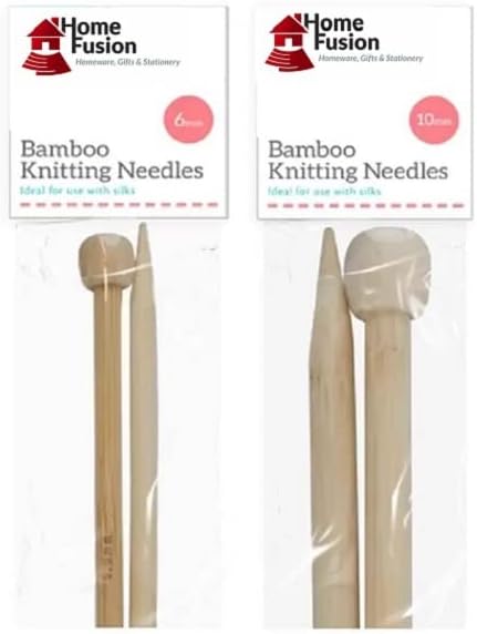 2 pakovanja bambusovih igala za pletenje po jedna veličine 6 mm i 10 mm