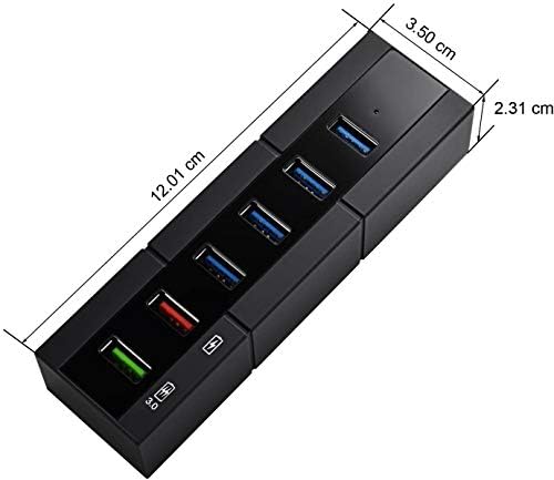USB 3.0 Hub sa pogonom, K & amp; ZZ 6-portni USB Hub razdjelnik sa 4 brža porta za prenos podataka + 2 pametna