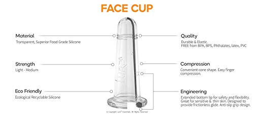 LURE Essentials GLAM Set za kupanje lica Set za lice sa silikonskom četkom / anti-Aging face Lift Cupping
