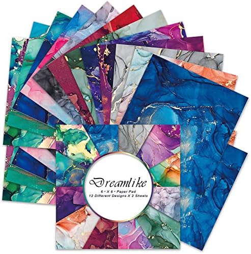 60 Designs Scrapbook Paper, BLEDS 120 Sheets Craft Scrapbooking Paper 6 x6 Pad Colorful Floral Vintage Paper