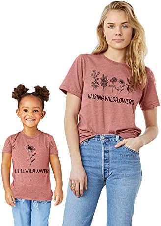 Teeny Fox Podizanje divljih cvjetnika Little Sunflower Mather Girl Baby Podudaranje odjeće Slatke obiteljske