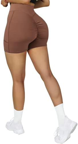 Coorun High Struk ptičasti kratke hlače za podizanje kratkih hlača za žene bešavne šorc teretane