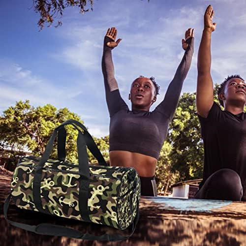 MaMacool Camo zelena torba za nošenje preko ramena platnena putna torba za teretanu Sport Dance Travel Weekender