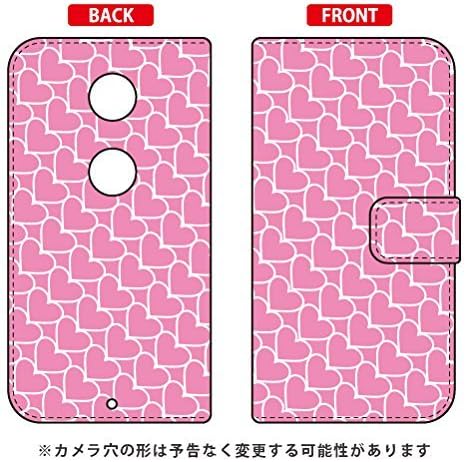 Druga koža Folio futrola za pametne telefone srce Stripe Pink x White / za Nexus 6 / Y! mobile YMRNX6-IJTC-401-LIV6