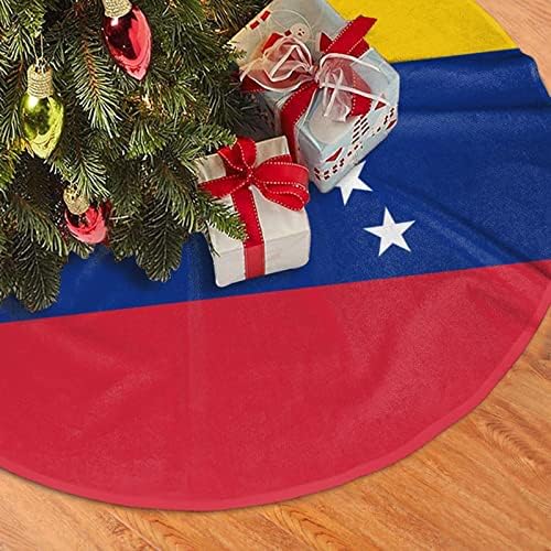 Suknja za božićnu drvvu, 30-48 inča Zastava Venecuela Tree Mat za božićne ukrase Ukrasi za odmor