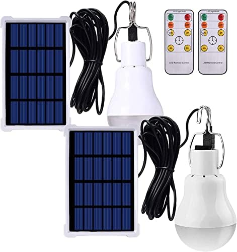 Solarne sijalice sa senzorom, daljinskim upravljačem i tajmerom, punjive LED sijalice koje su na solarni pogon za upotrebu u zatvorenom prostoru, u vašem domu, kokošinjcu, šupi, kampovanju, hitnim slučajevima i nestancima struje.