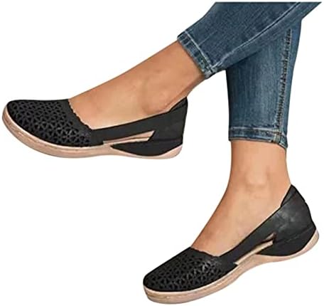 Salifun non klizne cipele za žene Ženske klizanje na mrežica Ortopedska šetnja za šetnju s lukom Podrška