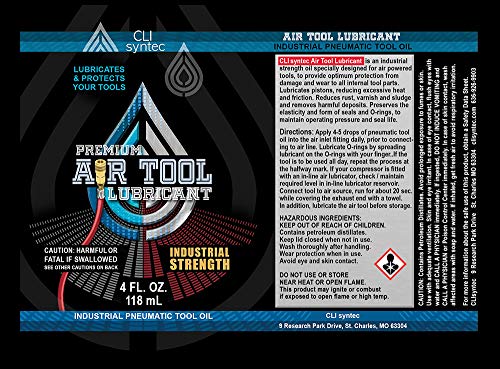 Premium Air Tool lubrikant-4 FL. OZ. Industrijsko Pneumatsko Ulje Za Alat