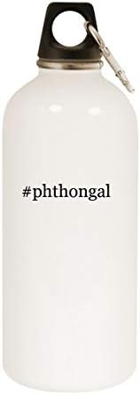 Molandra proizvodi phhongal - 20oz hashtag boca od bijele boje od nehrđajućeg čelika sa karabinom, bijelom