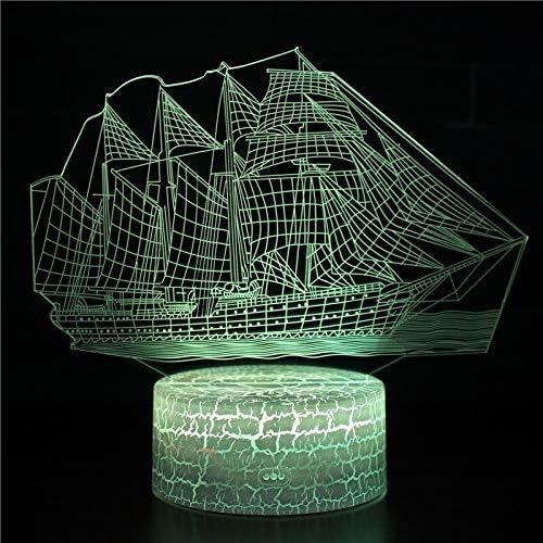 SZG Jedrilica Lampica dodiruju LED noćna svjetlost Kućna soba Rainbow Konj Lampen Dekoracija Kreativna stolna