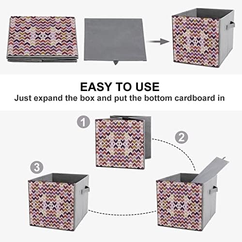 Šarena arrow Geometrijski patchwork sklopivi kanti za pohranu Printd tkanini kocke košare kutije sa ručkama