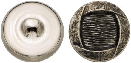 C&C Metalni proizvodi 5254 Modern Metal dugme, veličina 30 Ligne, antički nikl, 36-Pack
