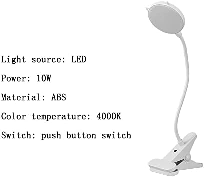 HTCAT LED stočna lampa, studijska stolna svjetiljka, ABS materijal, 10W, prekidač gumba, Radna lampa za