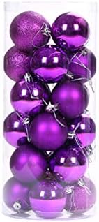 24 komada 1.57/4cm Shatterproof Božić Ball Ornamenti pakirani u plastičnoj bačvi Shatterproof lopte za božićnu