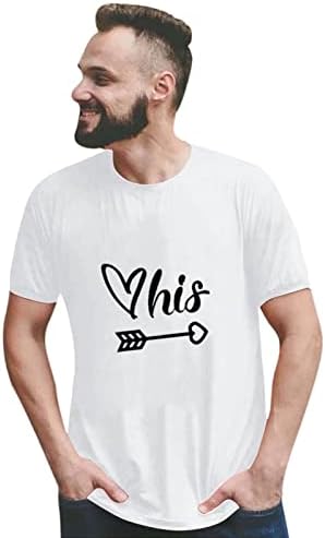 Dan zaljubljenih majica za parove Lips Love Heart Pismo Ispiši kratki rukav O-izrez Majica Muž i supruga