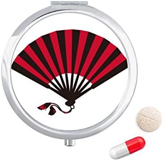 Japanska Crvena Crna Futrola Za Pilule Sa Ventilatorom Džepna Kutija Za Skladištenje Lijekova