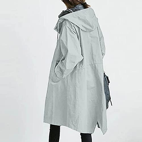 Foveguo zimski kaput za žene, dugih rukava Modern Hoodie Womens Plus Veličina Business Spring Solid COLL