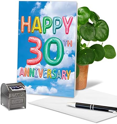 Najbolja kompanija za kartice - 30. Sretna godišnjica čestitka sa kovertom - 30 godina braka, godišnjica