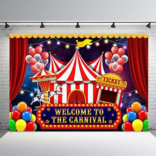 MEHOFOND Carnival Circus pozadina za fotografiju karneval tema rođendan dekoracije Banner Dobrodošli na